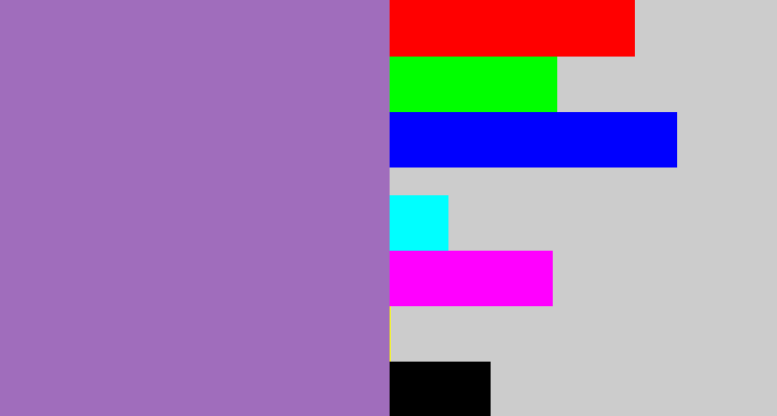 Hex color #a06dbc - soft purple
