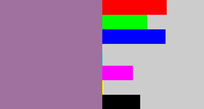Hex color #a0709f - dark lilac