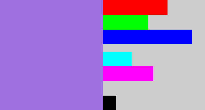Hex color #a071de - light urple