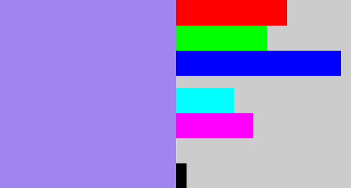 Hex color #a085ef - perrywinkle