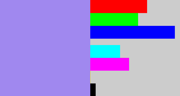 Hex color #a088ef - perrywinkle