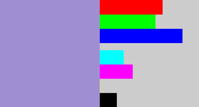 Hex color #a08ed3 - pale purple