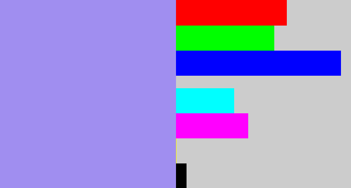 Hex color #a08ef0 - perrywinkle