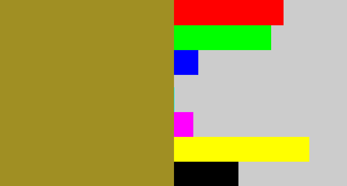Hex color #a08f23 - vomit