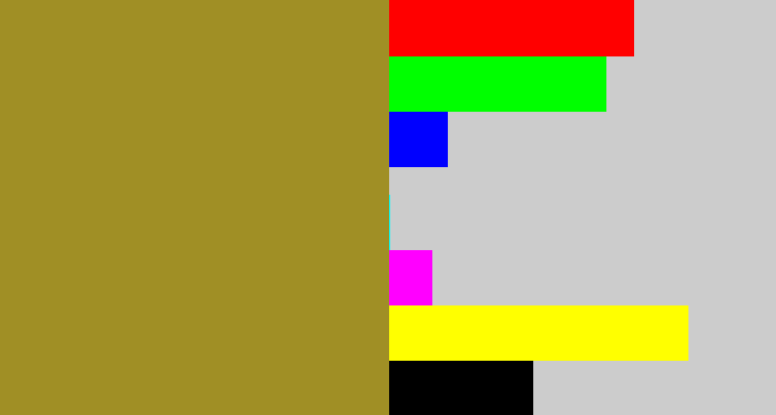 Hex color #a08f25 - vomit