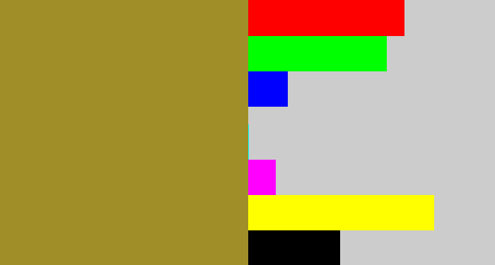 Hex color #a08f28 - vomit