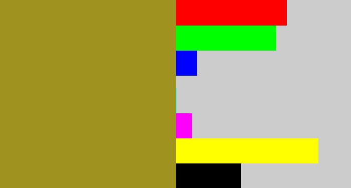 Hex color #a0921f - vomit