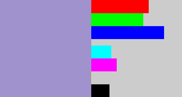 Hex color #a092cc - pale purple