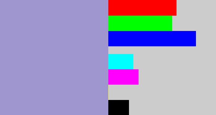 Hex color #a096cf - pale purple