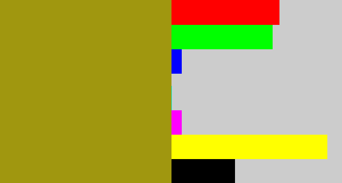 Hex color #a0970f - vomit
