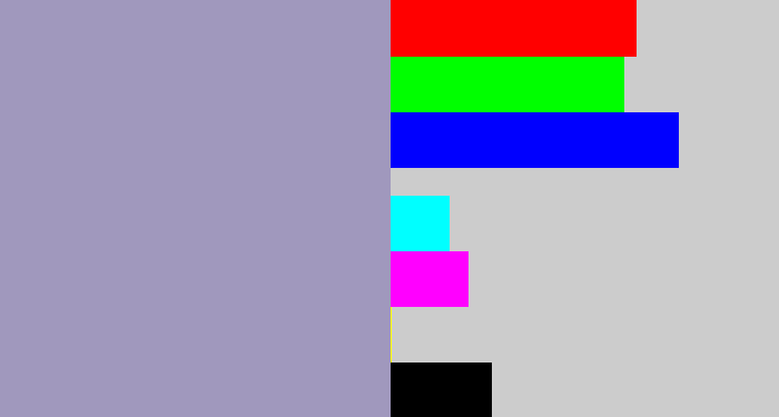 Hex color #a098bd - heather