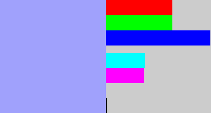 Hex color #a0a1fc - periwinkle blue