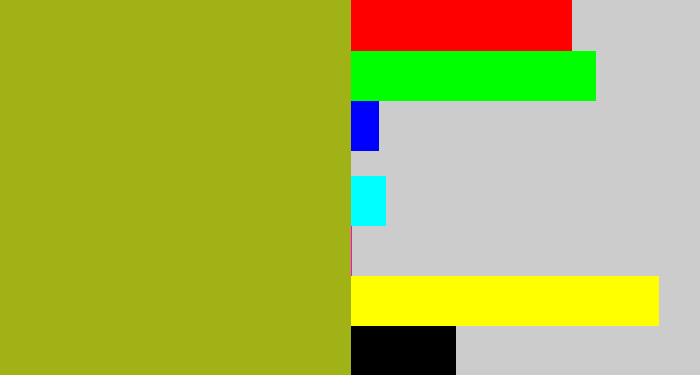 Hex color #a0b215 - gross green