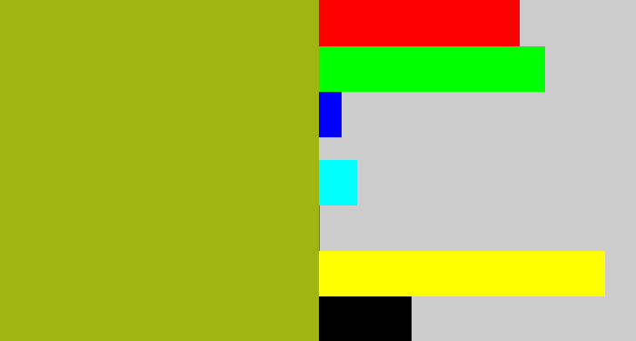Hex color #a0b512 - gross green