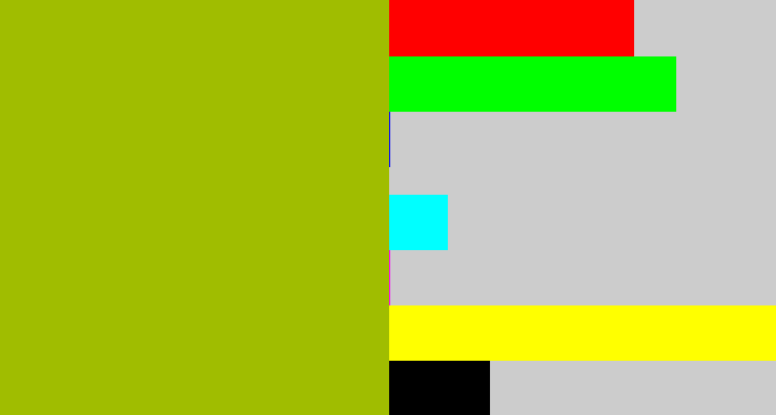 Hex color #a0bd00 - snot green
