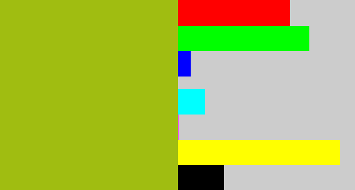 Hex color #a0bd11 - gross green