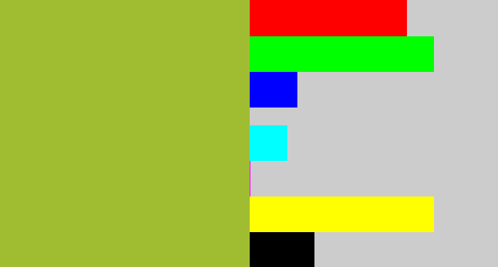 Hex color #a0bd31 - sick green
