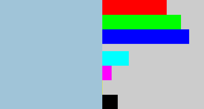 Hex color #a0c4d8 - light grey blue