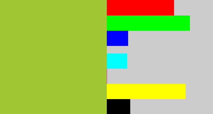 Hex color #a0c633 - sick green