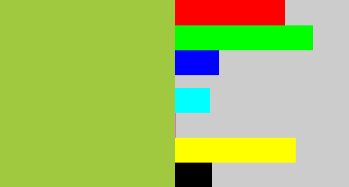 Hex color #a0c93f - booger