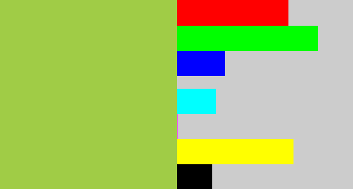 Hex color #a0cc46 - booger