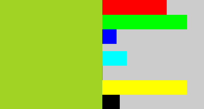 Hex color #a0d324 - pea