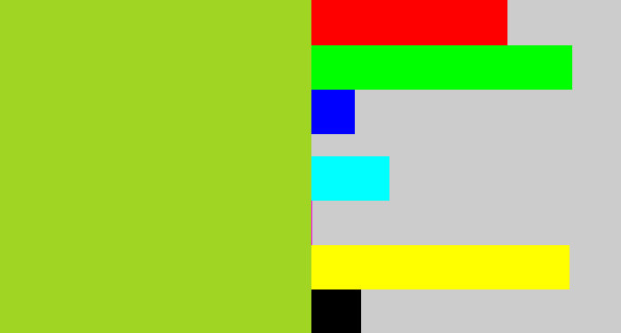 Hex color #a0d524 - pea
