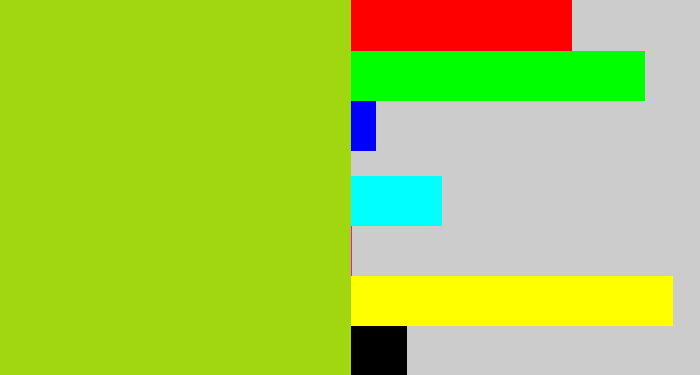 Hex color #a0d711 - yellowish green