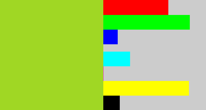 Hex color #a0d724 - yellowish green