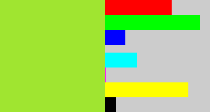 Hex color #a0e530 - kiwi
