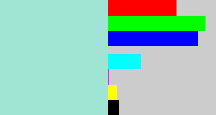 Hex color #a0e5d3 - pale turquoise
