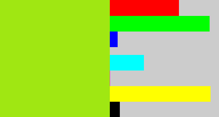 Hex color #a0e712 - yellowish green