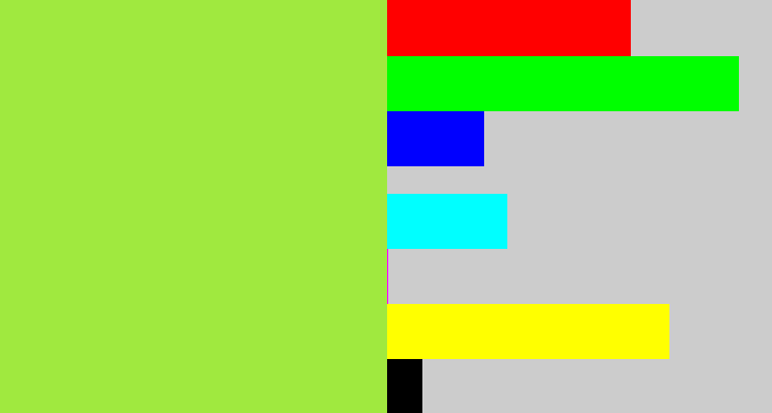 Hex color #a0e93f - kiwi
