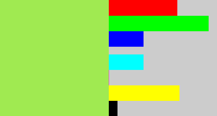 Hex color #a0ea51 - kiwi