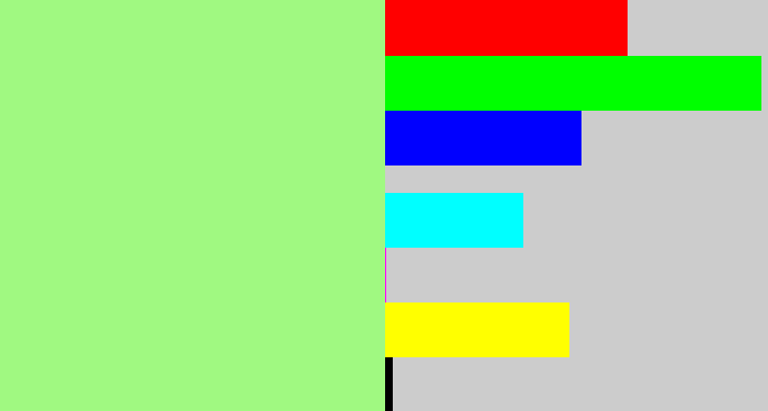 Hex color #a0f981 - light green