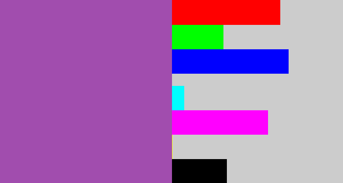 Hex color #a14dae - medium purple