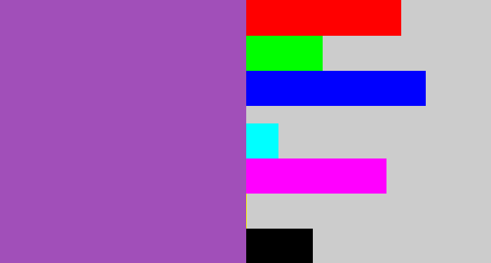 Hex color #a14fb9 - amethyst