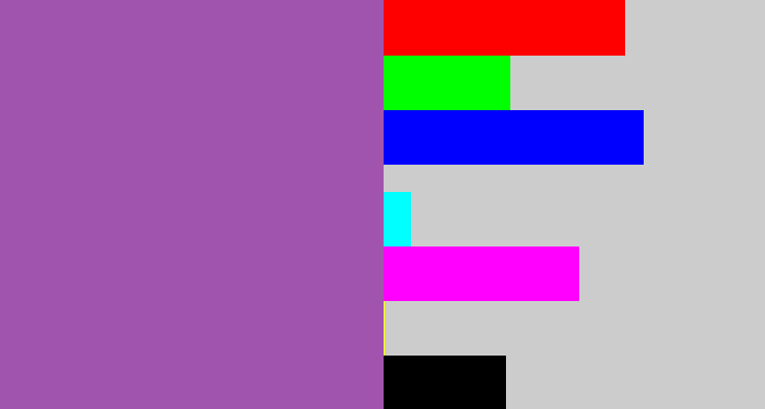 Hex color #a154ad - medium purple