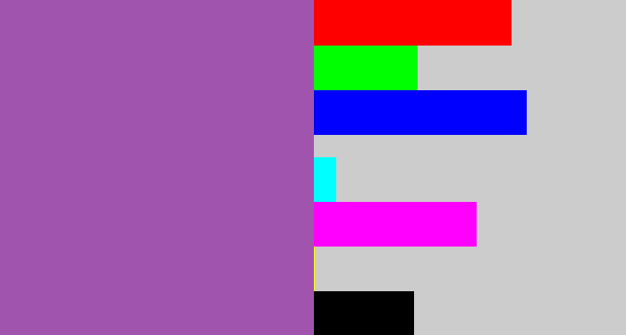 Hex color #a154ae - medium purple