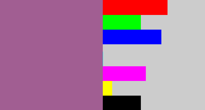Hex color #a15e92 - purpleish