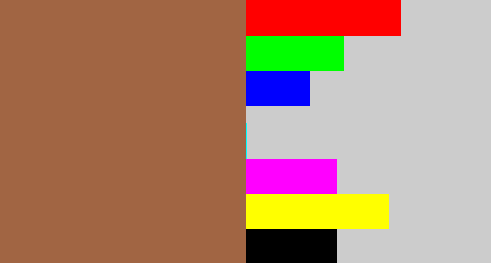 Hex color #a16543 - earth