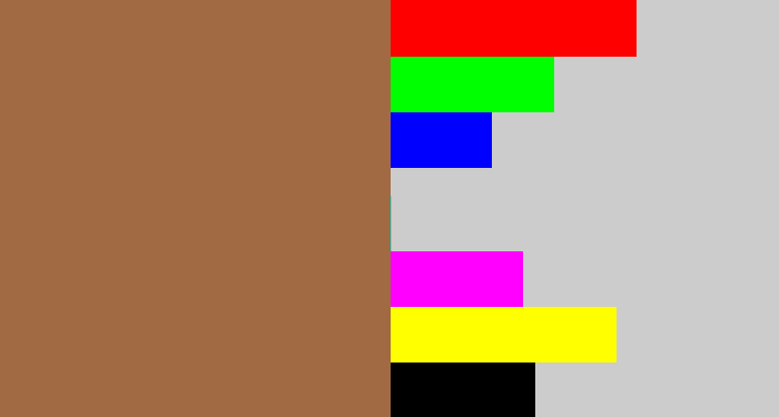 Hex color #a16a43 - earth