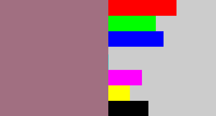 Hex color #a16f81 - mauve