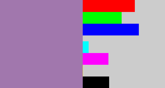 Hex color #a177ad - soft purple