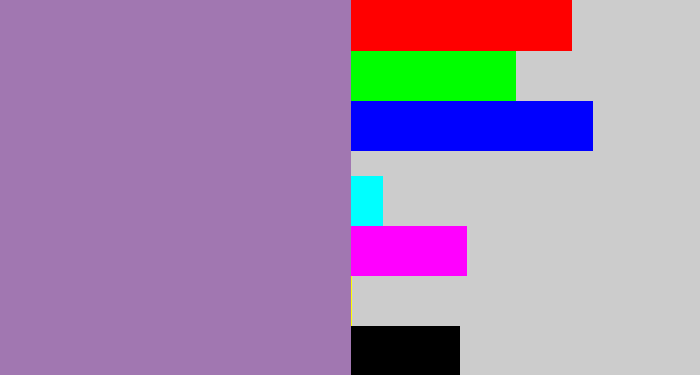 Hex color #a177b1 - soft purple