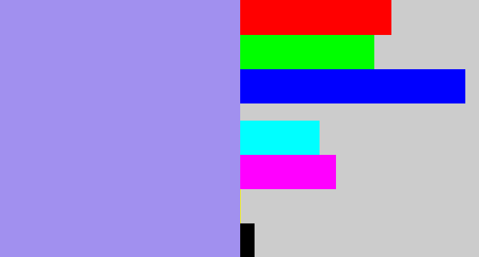 Hex color #a190ef - perrywinkle