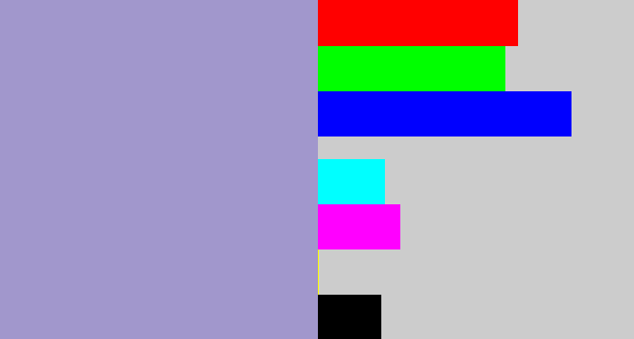 Hex color #a197cc - pale purple