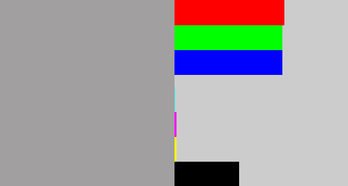 Hex color #a19f9f - greyish