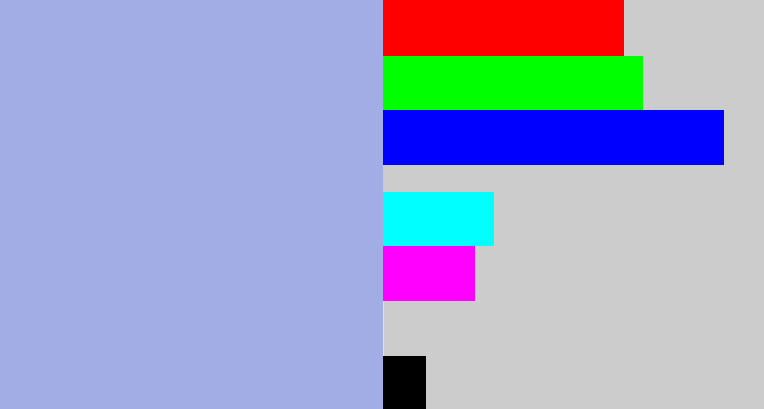 Hex color #a1ade4 - light grey blue