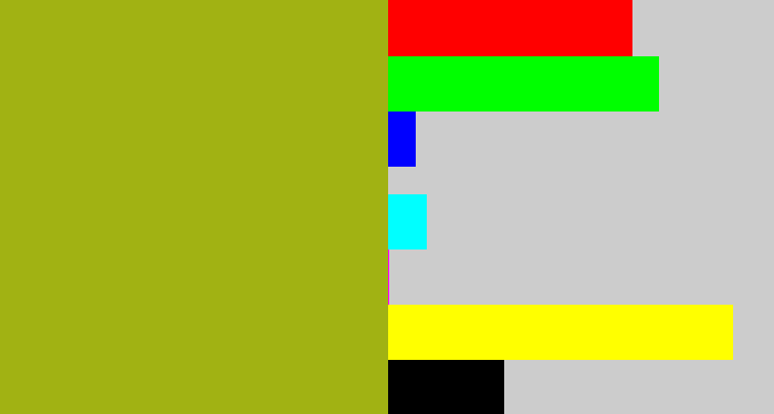 Hex color #a1b213 - gross green